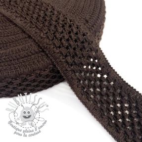 Élastique tricoté 5 cm choco