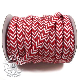 Cordon coton tricoté red