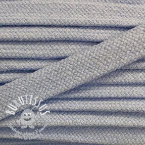 Cordon coton tubulaire plat 17 mm bleu pâle