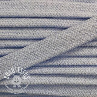 Cordon coton tubulaire plat 17 mm bleu pâle