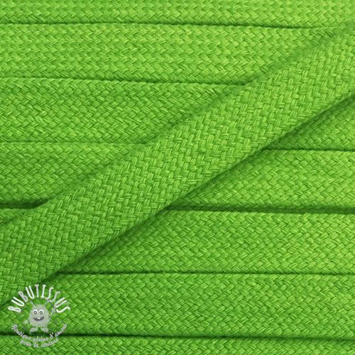 Cordon coton tubulaire plat 17 mm vert