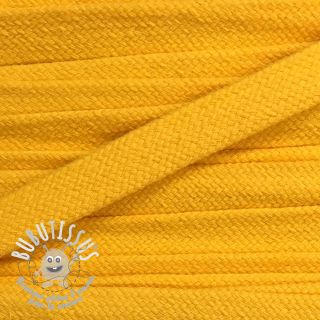 Cordon coton tubulaire plat 17 mm jaune