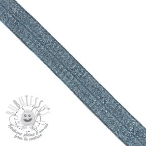 Biais élastique glitter 20 mm dark blue