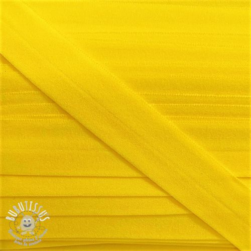 Biais élastique mat 20 mm jaune