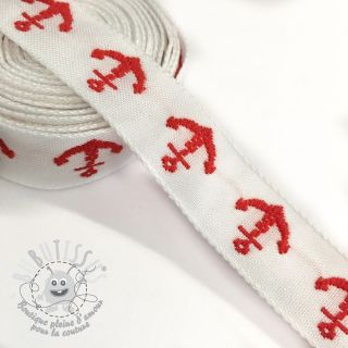 Ruban Anchor white/red
