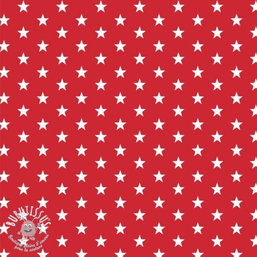 Tissu coton Petit stars red
