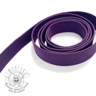 Élastique plat 15 mm purple