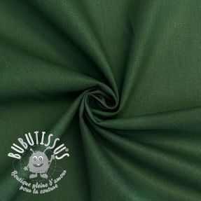 Tissu Popeline de coton dark green