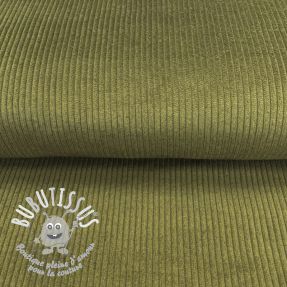 Tissu velours cotelé army green
