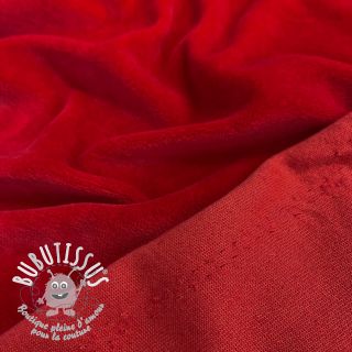 Tissu velours jersey red