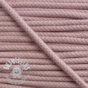 Cordon coton 8 mm washed pink