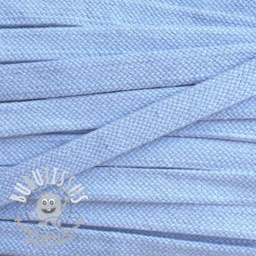 Cordon coton tubulaire plat 20 mm light blue