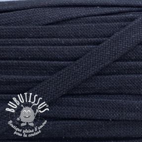 Cordon coton tubulaire plat 20 mm dark blue