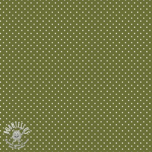Tissu coton Petit dots green