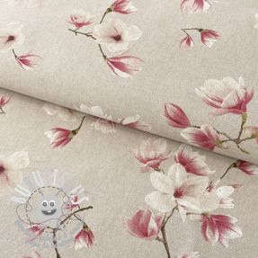 Tissu déco Linenlook Floral magnolia bloom